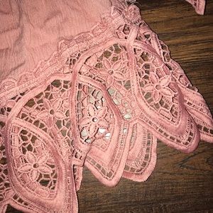 Rue21 Tops - Pink Lace Trim Crop Top Rue21 Tops - Pink Lace Trim Crop Top